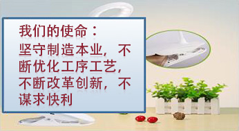 我們的使命：堅(jiān)守制造本業(yè)，不斷優(yōu)化工序工藝，不斷改革創(chuàng)新，不謀求快利